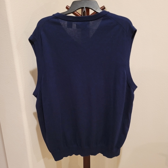 Chaps Men's navy 100% cotton vest, size XXL - NEW - Picture 2 of 6